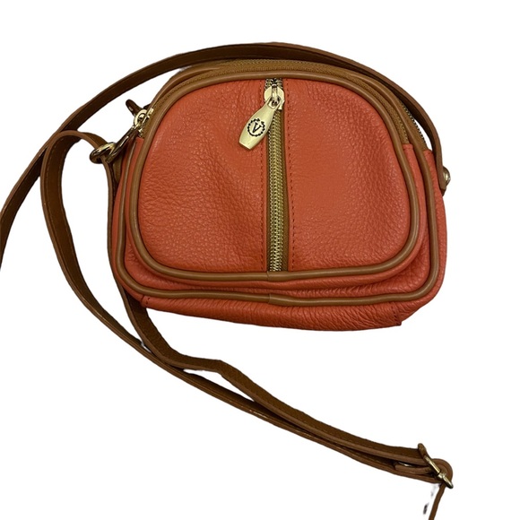 Valentina Bags Valentina Italian Pebbled Leather Multi Pocket